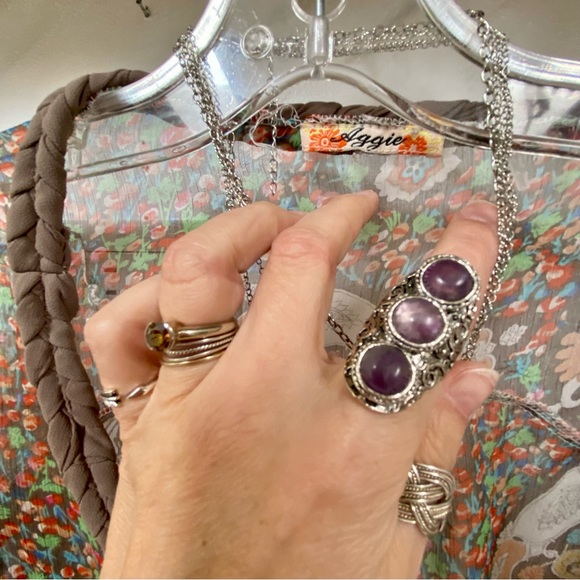 Sweet prairie boho sheer/airy boho blouse w paisley floral spell Gypsy vibe - Picture 8 of 13